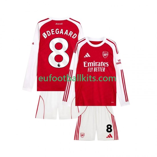 Arsenal Martin Odegaard 8 Home Football Shirts 2025-2026 Kids SS