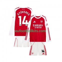Arsenal Viktor Gyokeres 14 Home Football Shirts 2025-2026 Kids SS