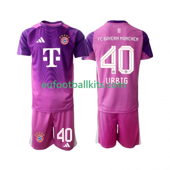 Bayern Munich Goalkeeper Jonas Urbig 40 Fourth Football Shirts 2025-2026 Kids LS