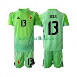 Belgium Goalkeeper Matz Sels 13 Home Football Shirts 2025 Kids LS