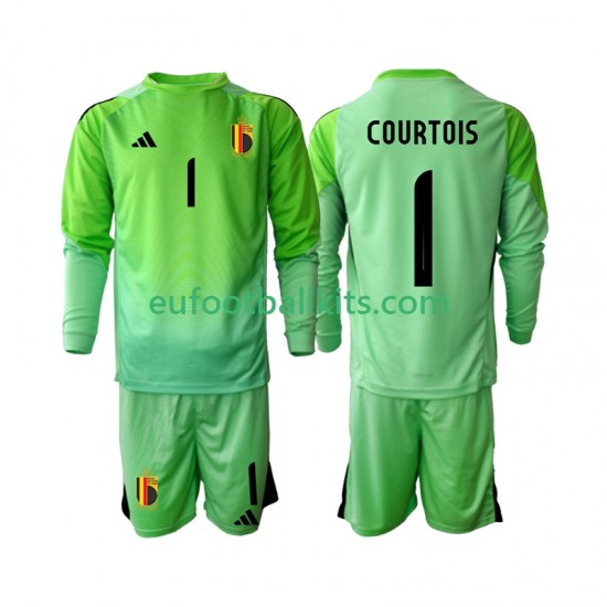 Belgium Goalkeeper Thibaut Courtoi 1 Home Football Shirts 2025 Kids SS