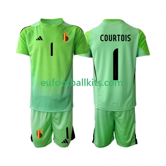 Belgium Goalkeeper Thibaut Courtoi 1 Home Football Shirts 2025 Kids LS