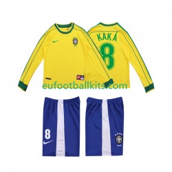 Brazil KAKA 8 Home Football Shirts Retro 1998 Kids SS