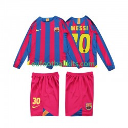 FC Barcelona Lionel Messi 10 Retro Home Football Shirts 2005 2006 Kids SS