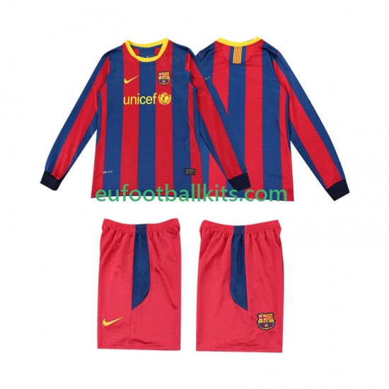FC Barcelona Retro Home Football Shirts 2010 2011 Kids SS