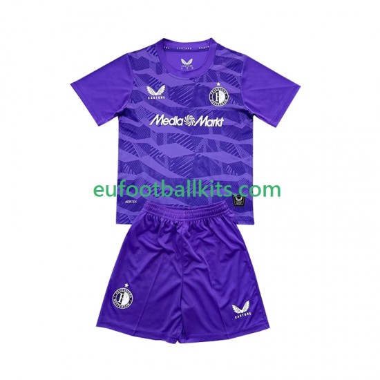 Feyenoord Rotterdam Goalkeeper Third Football Shirts 2025-2026 Kids LS