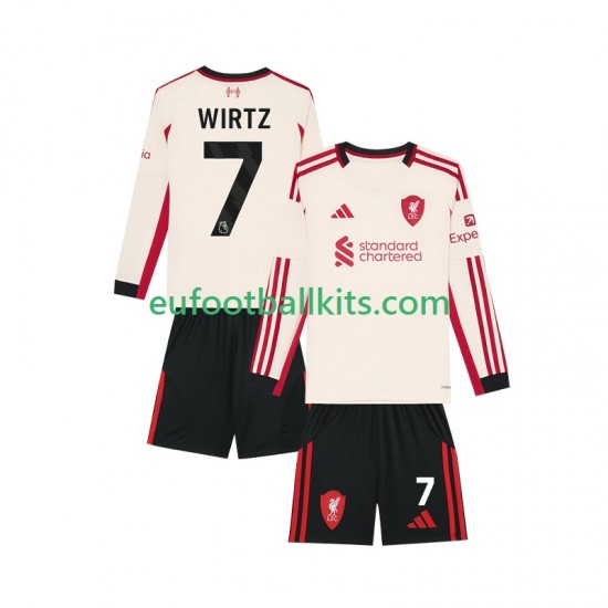 Liverpool Florian Wirtz 7 Away Football Shirts 2025-2026 Kids SS