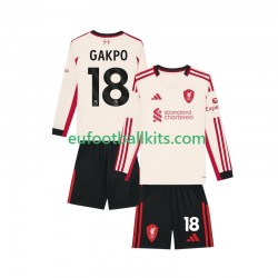 Liverpool Gakpo 18 Away Football Shirts 2025-2026 Kids SS