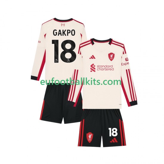 Liverpool Gakpo 18 Away Football Shirts 2025-2026 Kids SS