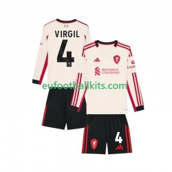 Liverpool Virgil van Dijk 4 Away Football Shirts 2025-2026 Kids SS