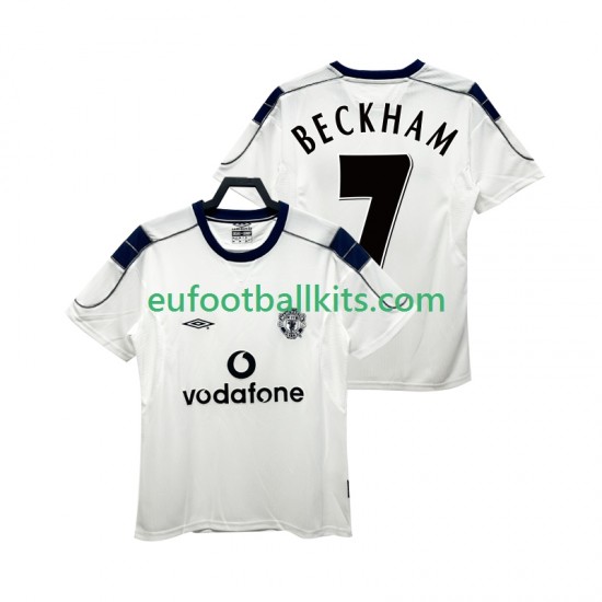 Manchester United BECKHAM 7 Retro Away Football Shirts 2000 2001 Men LS