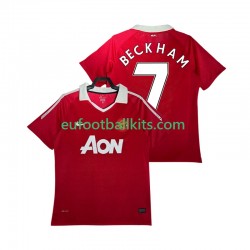 Manchester United BECKHAM 7 Retro Home Football Shirts 2010 2011 Men LS