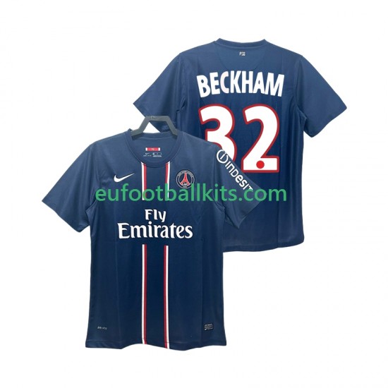 Paris Saint Germain BECKHAM 32 Retro Home Football Shirts 2012 2013 Men LS