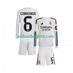 Real Madrid Camavinga 6 Home Football Shirts 2025-2026 Kids SS