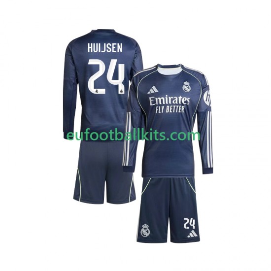Real Madrid Huijsen 24 Away Football Shirts 2025-2026 Kids SS