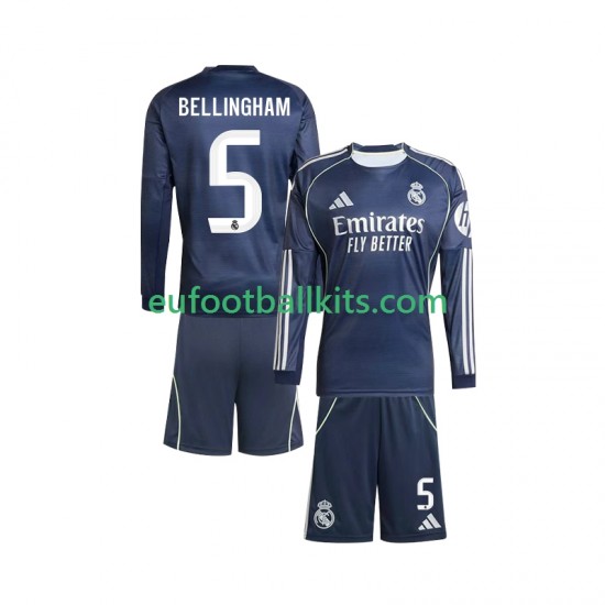 Real Madrid Jude Bellingham 5 Away Football Shirts 2025-2026 Kids SS