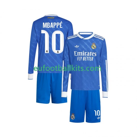 Real Madrid Kylian Mbappe 10 Third Football Shirts 2025-2026 Kids SS