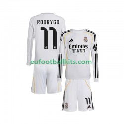 Real Madrid Rodrygo 11 Home Football Shirts 2025-2026 Kids SS