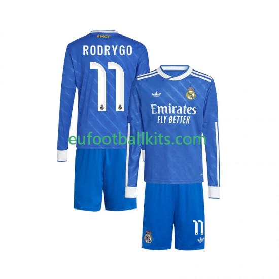 Real Madrid Rodrygo 11 Third Football Shirts 2025-2026 Kids SS