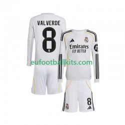 Real Madrid Valverde 8 Home Football Shirts 2025-2026 Kids SS
