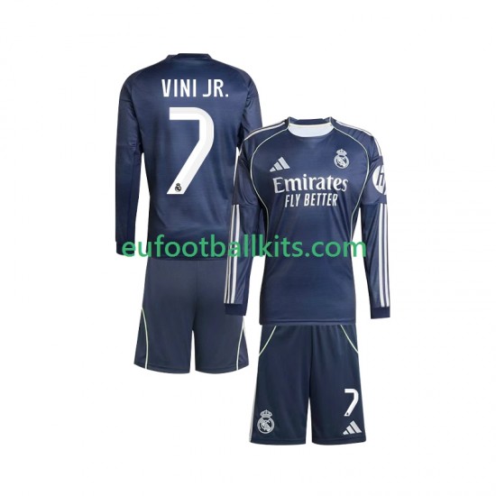Real Madrid Vinicius Junior 7 Away Football Shirts 2025-2026 Kids SS