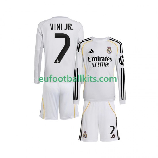Real Madrid Vinicius Junior 7 Home Football Shirts 2025-2026 Kids SS