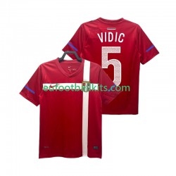 Serbia VIDIC 5 Retro Home Football Shirts 2010 Men LS