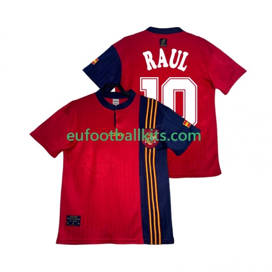 Spain RAUL 10 Retro Home Football Shirts 1996 Men LS