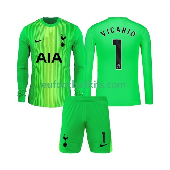Tottenham Hotspur Goalkeeper Guglielmo Vicario 1 Home Football Shirts 2025-2026 Kids SS