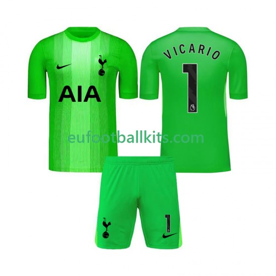 Tottenham Hotspur Goalkeeper Guglielmo Vicario 1 Home Football Shirts 2025-2026 Kids LS
