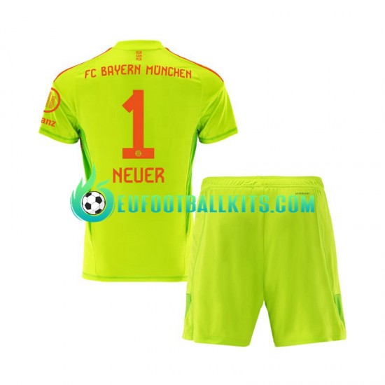 Bayern Munich Goalkeeper Manuel Neuer 1 Home Football Shirts 2024-2025 Kids LS