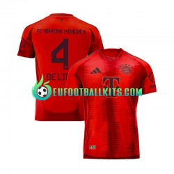 Bayern Munich Matthijs de Ligt 4 Redcolor Home Football Shirts 2024-2025 Men LS