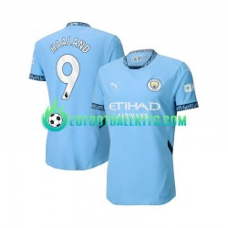 Manchester City Erling Haaland 9 Bluecolor Home Football Shirts 2024-2025 Men LS