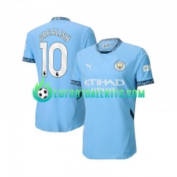 Manchester City Jack Grealish 10 Bluecolor Home Football Shirts 2024-2025 Men LS