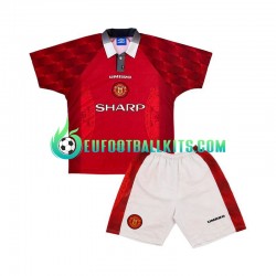 Manchester United Home Football Shirts Retro 1996 Kids LS
