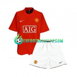 Manchester United Home Football Shirts Retro 2007 Kids LS