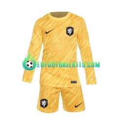 Netherlands Goalkeeper Away Football Shirts Euro 2024 Kids SS