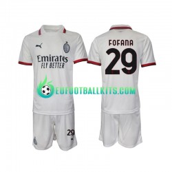 AC Milan Fofana 29 Away Football Shirts 2024-2025 Kids LS