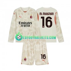 AC Milan Goalkeeper Mike Maignan 16 Third Football Shirts 2024-2025 Kids SS