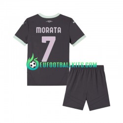 AC Milan Morata 7 Third Football Shirts 2024-2025 Kids LS