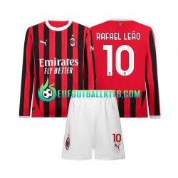 AC Milan Rafael Leao 10 Home Football Shirts 2024-2025 Kids SS