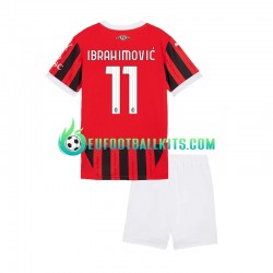 AC Milan ibrahimovic 11 Home Football Shirts 2024-2025 Kids LS
