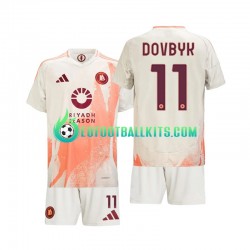 AS Roma Artem Dovbyk 11 Away Football Shirts 2024-2025 Kids LS
