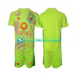 AS Roma Goalkeeper Away Football Shirts 2024-2025 Kids LS