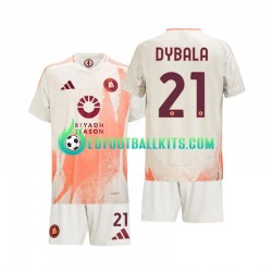 AS Roma Paulo Dybala 21 Away Football Shirts 2024-2025 Kids LS