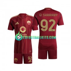 AS Roma Stephan El Shaarawy 92 Home Football Shirts 2024-2025 Kids LS