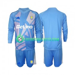 Aston Villa Goalkeeper Third Football Shirts Bluecolor 2024-2025 Kids SS
