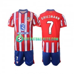 Atletico Madrid Griezmann 7 Home Football Shirts 2024-2025 Kids LS