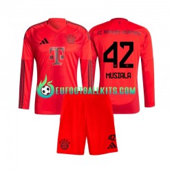 Bayern Munich Jamal Musiala 42 Home Football Shirts 2024-2025 Kids SS