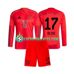 Bayern Munich Michael Olise 17 Home Football Shirts 2024-2025 Kids SS